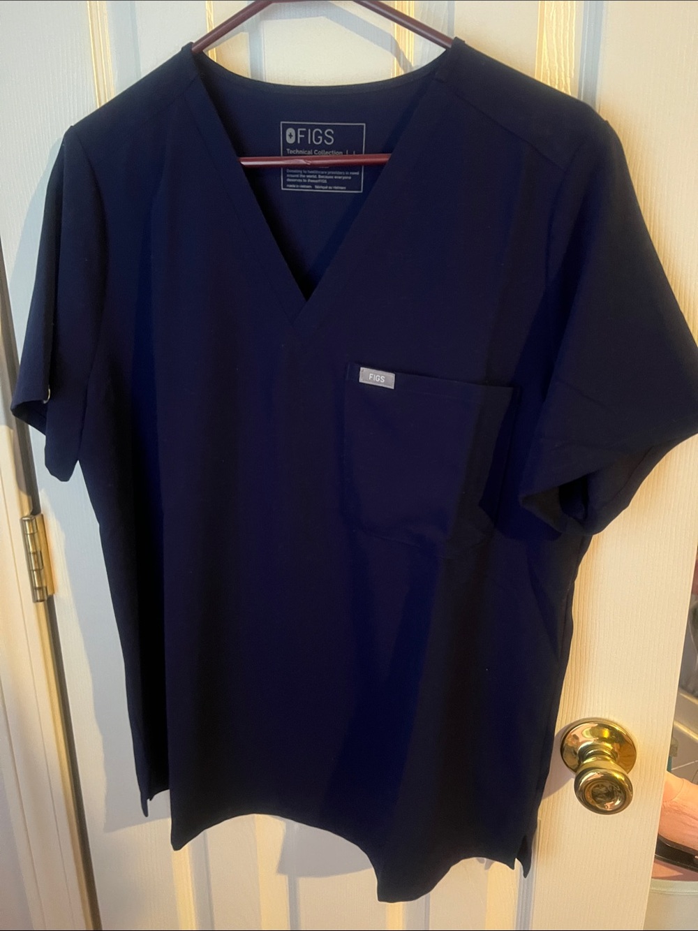 FIGS Navy Blue V-Neck Medical Scrub Top